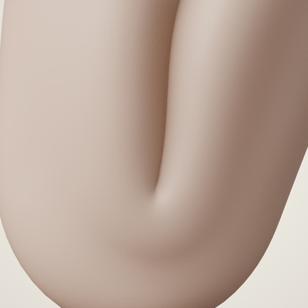 Corner Taper off: a dome of flesh where the crease ends